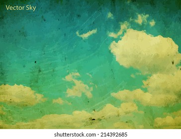 sky with clouds. Vector background.