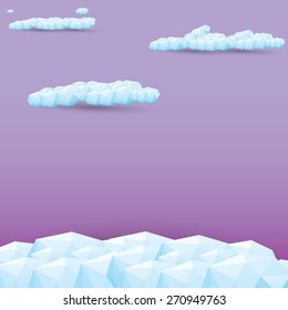 sky with clouds. Vector background.