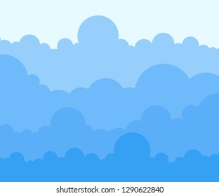 Sky and clouds. Vector illustration.