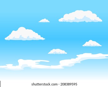 Sky and clouds vector illustration