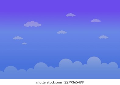 sky with clouds vector illustration