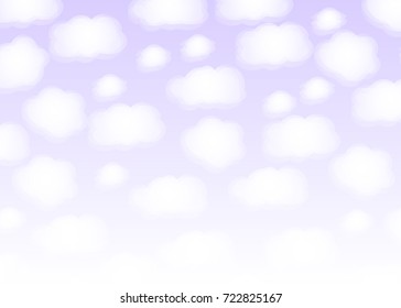 Sky with clouds. Vector illustration. Baby background.