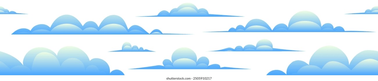 Sky clouds vector pattern illustration