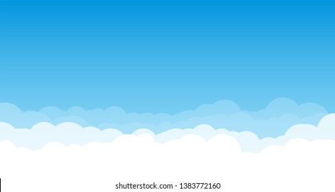 Sky Clouds Wide Background Blue Sky Stock Vector (Royalty Free) 1383772160  | Shutterstock