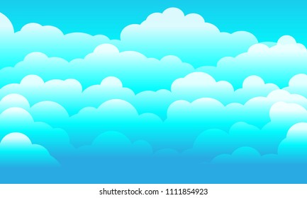 Sky and Clouds.Isolated Object. Vector illustration.