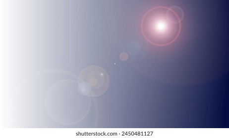Himmelsfarbe Blau Farbverlauf Bildschirmhintergrund Linsenflackereffekt. Bildschirmhintergrund Hintergrund Für Web und mobile Anwendungen, Business-Infografik und Social Media, moderne Dekoration, Kunst-Illustration Vorlage Design. 