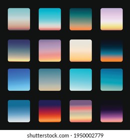Vector de paquete de degradados de colores Sky