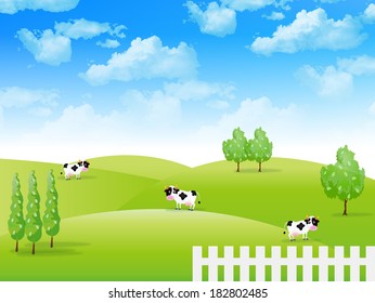 Sky cow landscape