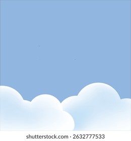 Cielo lindo ilustración minimalista 3D moderno