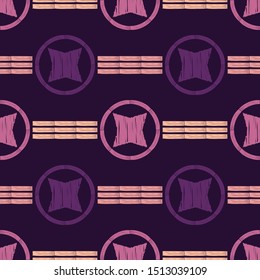 The sky with decorative Stars. Seamless pattern. Hatch. Ethnic ornament. Can be used for social media, posters, email, print, ads designs.