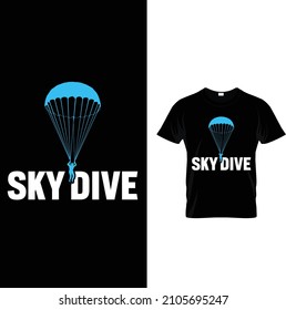 Sky Dive T Shirt Design.