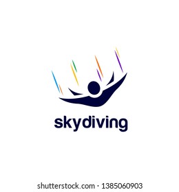 Sky Diving Logo Design Template