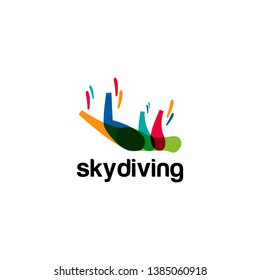 Sky Diving Logo Design Template
