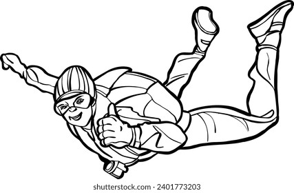 traje amarillo del hombre del buceo del cielo 