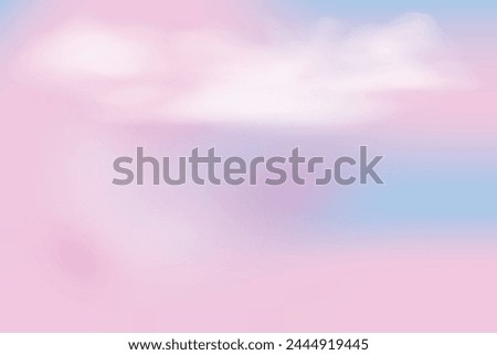 Sky or dreamy heaven background Sunset or sunrise nature cloud Pink white blue lilac soft fluffy clouds flying Evening or morning landscape vivid fantasy view Realistic Morning Summer Sky