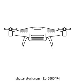 Sky drone icon. Outline sky drone vector icon for web design isolated on white background