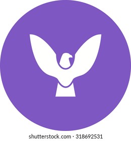 Sky, falcon,eagle icon vector image. Can also be used for Animals and Insects. Suitable for mobile apps, web apps and print media.