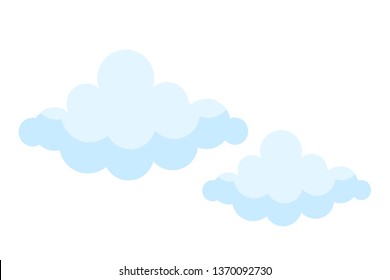 Sky filled with cartoon clouds