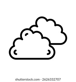 Um céu cheio de nuvens, simbolizando o tempo nublado.