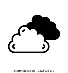 Um céu cheio de nuvens, simbolizando o tempo nublado.