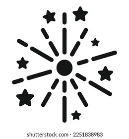 Sky firework icon simple vector. Carnival event. New party