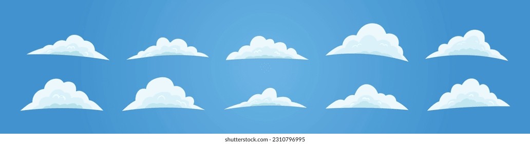 sky flat design cartoon cloud