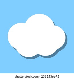 Sky and floating cloud icon. Vector.