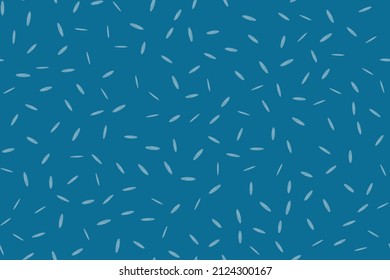 Sky Flower Petal. Blue Sea Plant Background. Blue Food Graphic Sea Motif. Seed Grain Illustration. Grass Japanese Plant Design. Blue Water Pattern. White Art Vector Seed. Water Rice Grain Illustration