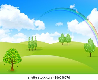 Sky fresh green landscape