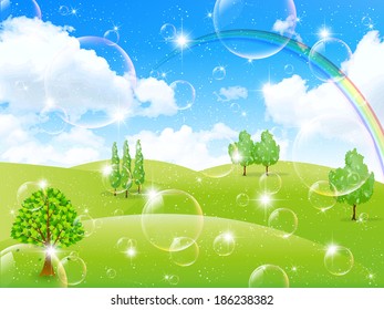 Sky fresh green landscape