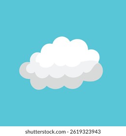Sky full of clouds in abstract blue space with data network bubble natural background cumulus symbol forecast atmosphere cartoon computing summer isolated vector bright web


