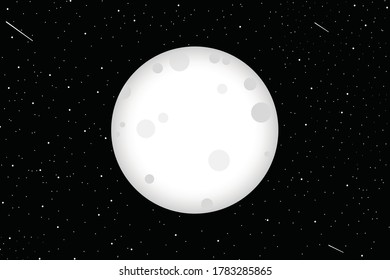 El cielo lleno de estrellas y la luna