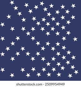 El cielo está lleno de estrellas, patrón gráfico, sin fisuras, Vector, ilustración, estrella