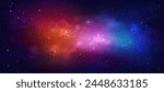 Sky Galaxy,Cloud,Stardust in Deep Universe Nebula and Stars at Night Background,Vector Starry,Purple, Dark Blue Sky,Beautiful Nature Star field with Milky Way,Horizon banner colorful cosmos