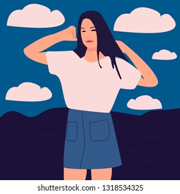 Sky and girl
