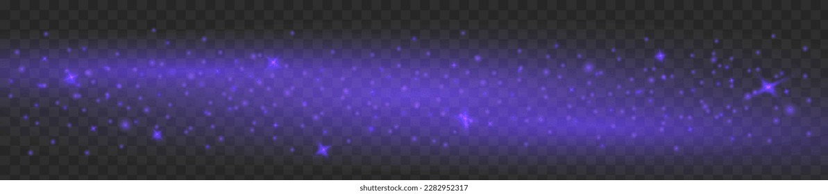 sky glare. Glowing isolated blue transparent set of light effects, glare, explosion, spark, line, flare, spark and stars. Beautiful optical effect of sunlight reflection.