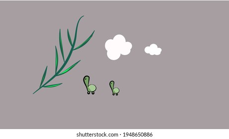 sky gradient and clouds vector illustration
