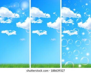 Sky grass lawn