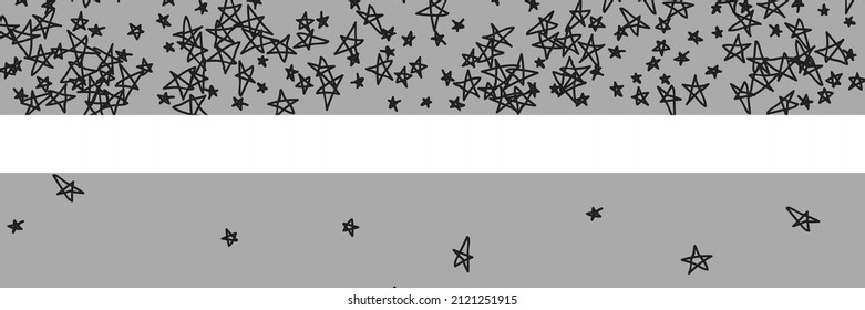 Sky Gray Kids Stars Monochrome Childish Naive Stars Wallpaper. Dark Art Graphic Bright Black Grey Handdrawn Stars. Simple Retro Chaotic Night Retro Grey Monochrome Handdrawn Picture.