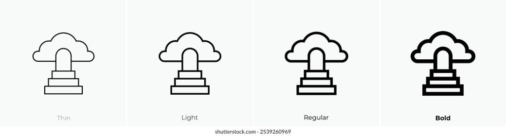 sky icon. Thin, Light Regular And Bold style design isolated on white background