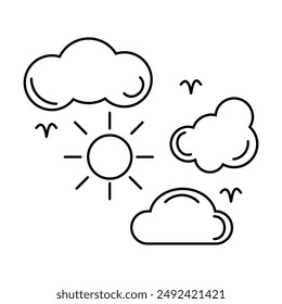 sky  icon vector on white background