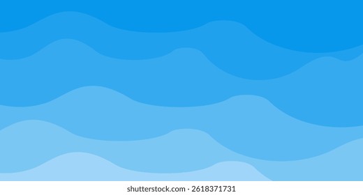 
Sky illustration with clouds in flat style. Sky and clouds background. Sky waves nature wallpaper.