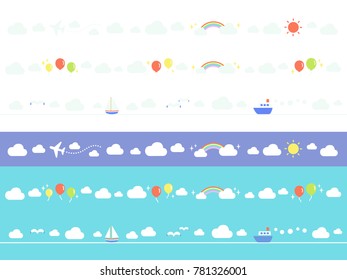 Sky illustration material