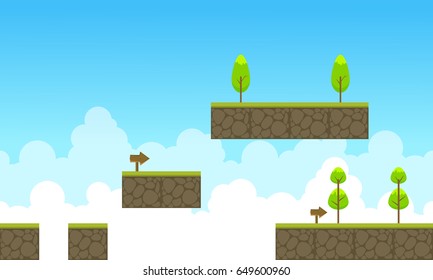 Sky landscape background game collection