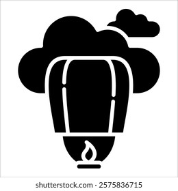 Sky Lantern Icon Element For Design