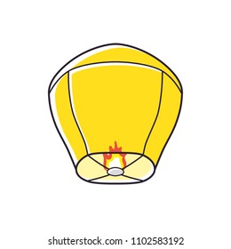 Sky lantern vector isolated