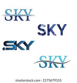 SKY Letters Abstract Logo Monogram.