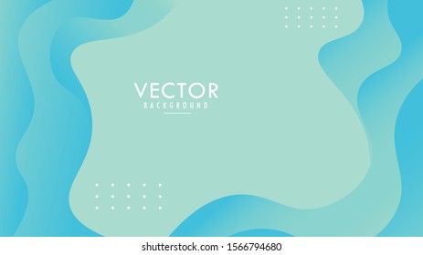 Sky Light Blue Wavy Wave Liquid Fluid Soft Gradient Abstract Background Wallpaper Design Graphic Vector