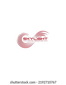 Sky Light Digital Marketing creative modern vector logo template 