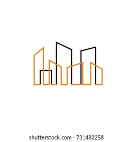 sky line logo vector template